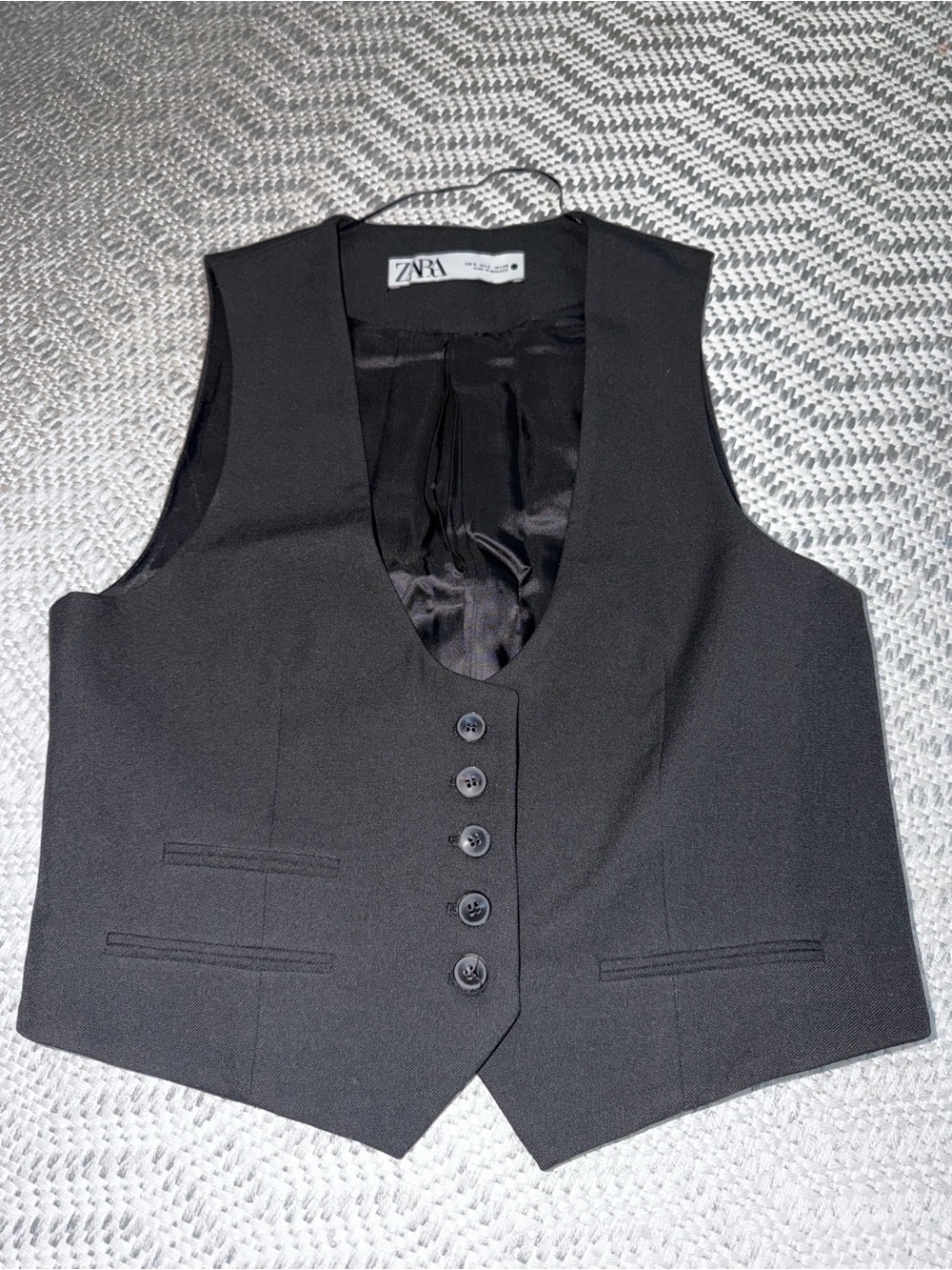 Women’s Zara Black Tailored  Short Vest